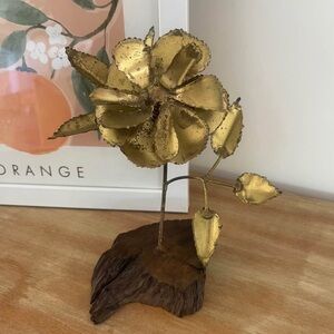 Vintage brass Flower Sculpture